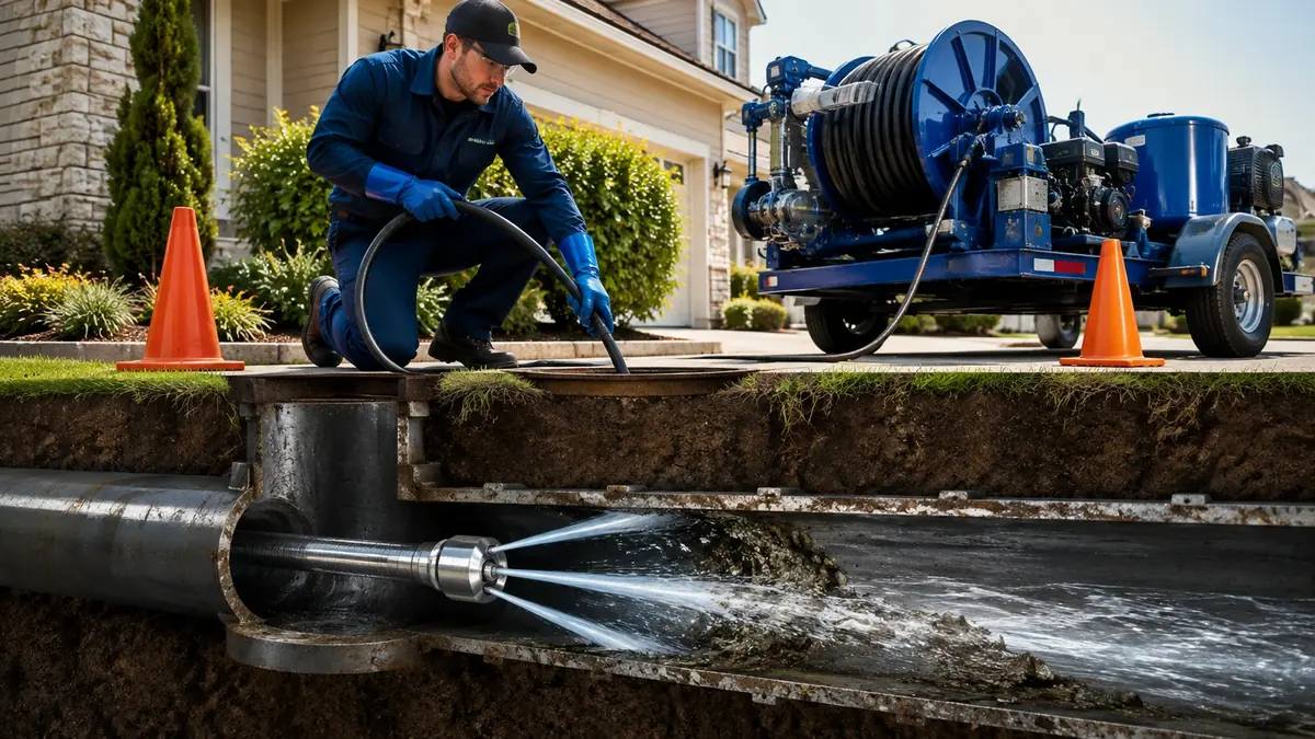 Main Sewer Line Hydro Jet Cleaning in Fallbrook