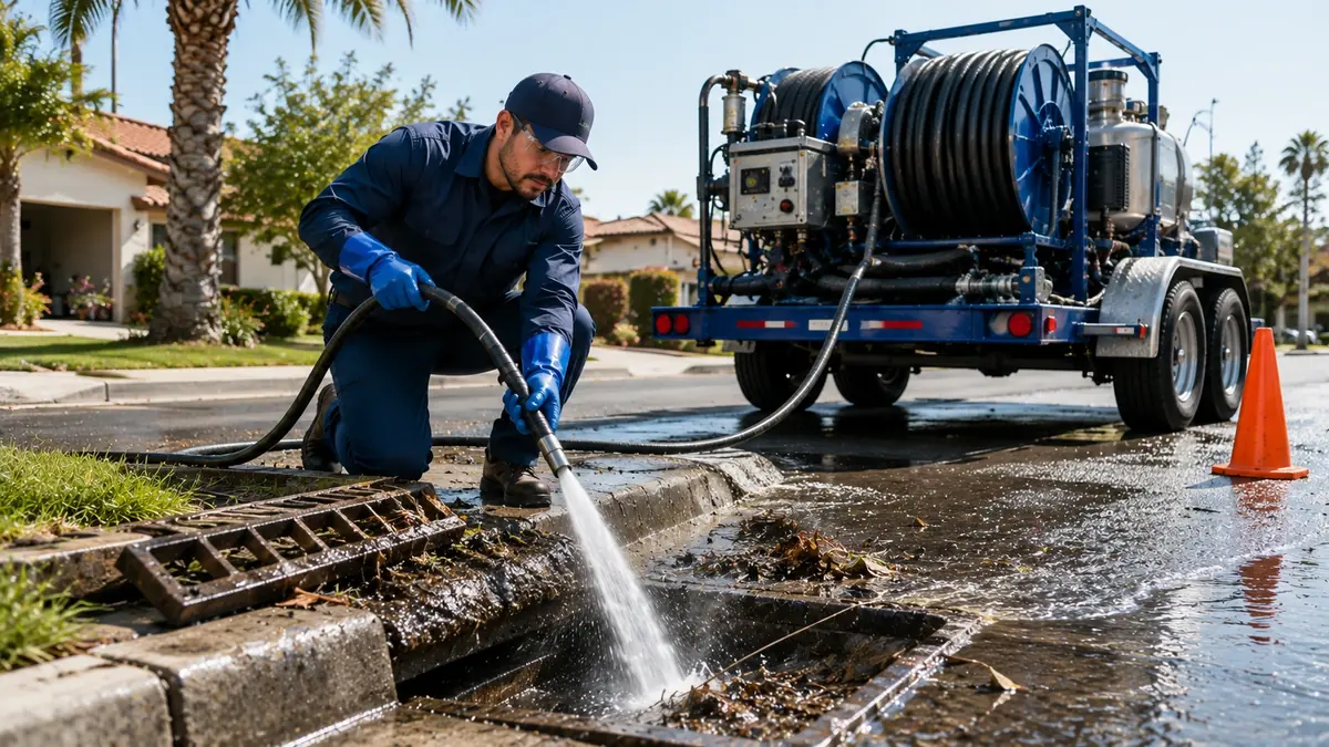 Storm Drain Hydro Jet Cleaning in Fallbrook