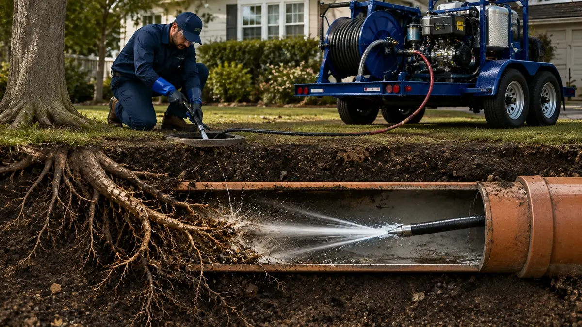 Tree Root Removal with Hydro Jetting in Fallbrook